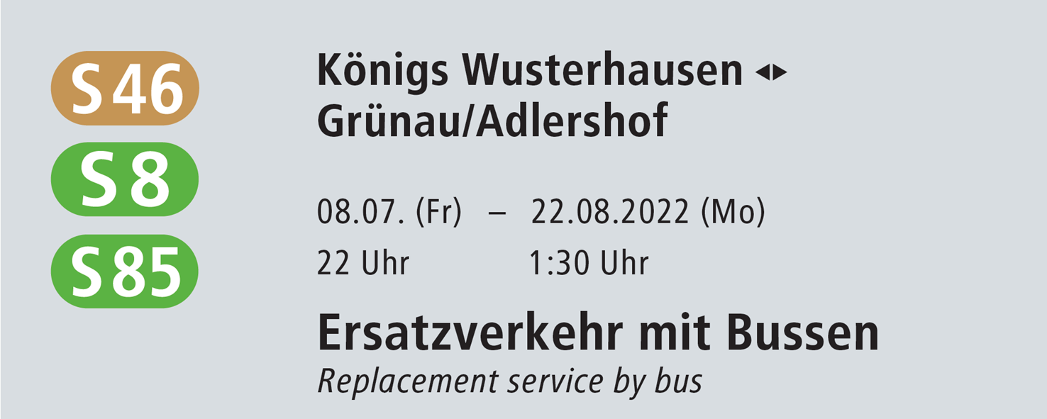 Ersatzverkehr mit Bussen