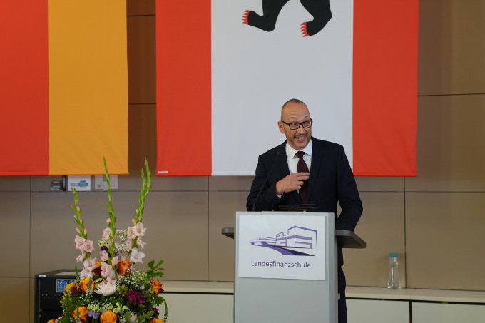 Ansprache des Leiters der Landesfinanzschule, Thilo Gebauer